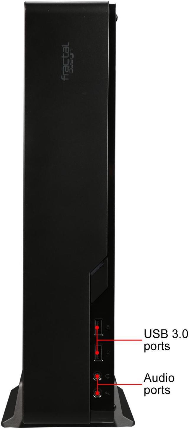 Alt view image 3 of 10 - Fractal Design Node 202 Black with Integra SFX 450w PSU Slim Profile Mini-ITX Computer Case
