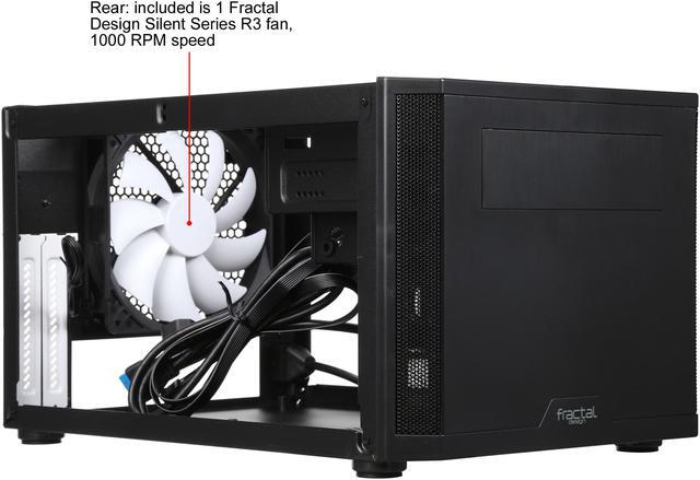 Alt view image 9 of 13 - Fractal Design Core 500 Black Mini-ITX Small Form Factor Computer Case