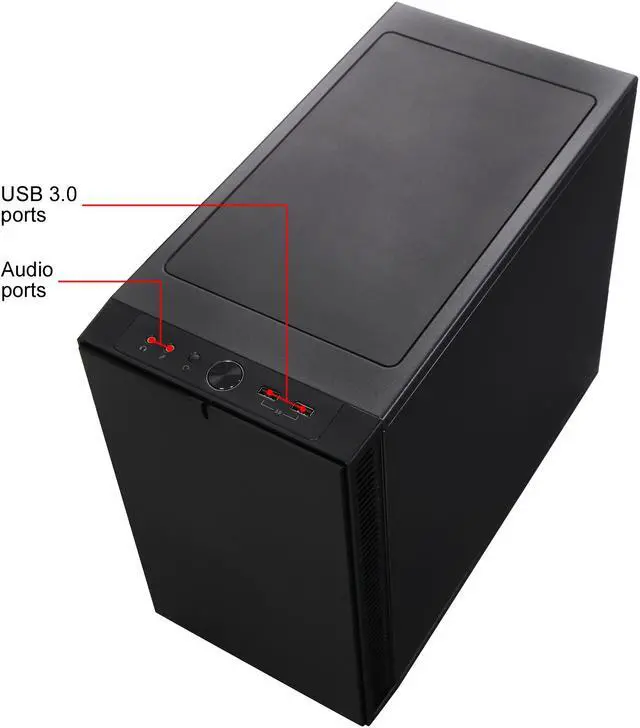 Alt view image 11 of 15 - Fractal Design Define Nano S Black Silent Mini ITX Mini Tower Computer Case