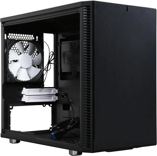 Alt view image 12 of 13 - Fractal Design Define Nano S Black Window Silent Mini-ITX Mini Tower Computer Case