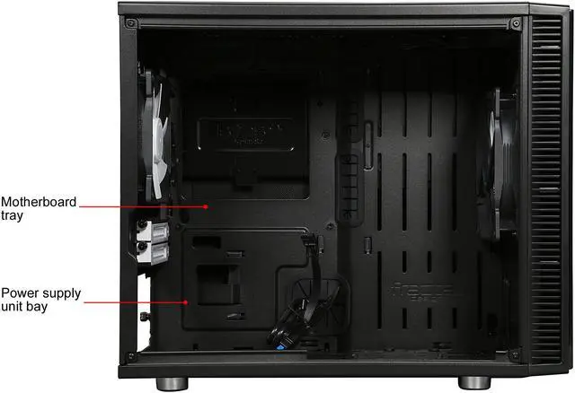 Alt view image 11 of 13 - Fractal Design Define Nano S Black Window Silent Mini-ITX Mini Tower Computer Case