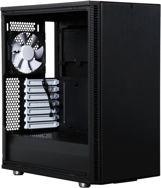 Alt view image 8 of 10 - Fractal Design Define C Black Window Silent Compact ATX Mid Tower Computer Case