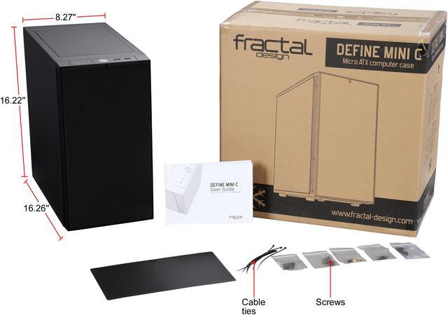 Alt view image 12 of 11 - Fractal Design Define Mini C Black Silent Compact Micro ATX Mini Tower Computer Case