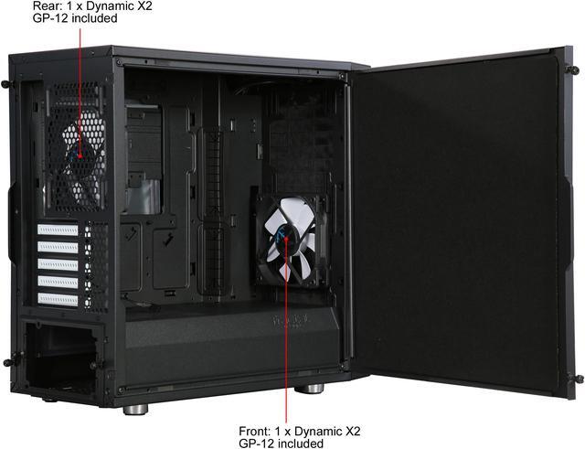 Alt view image 7 of 11 - Fractal Design Define Mini C Black Silent Compact Micro ATX Mini Tower Computer Case