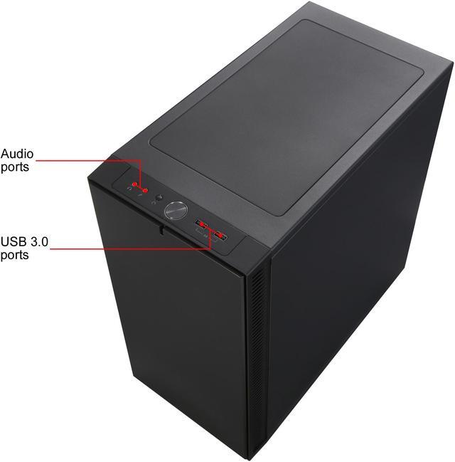 Alt view image 11 of 11 - Fractal Design Define Mini C Black Silent Compact Micro ATX Mini Tower Computer Case