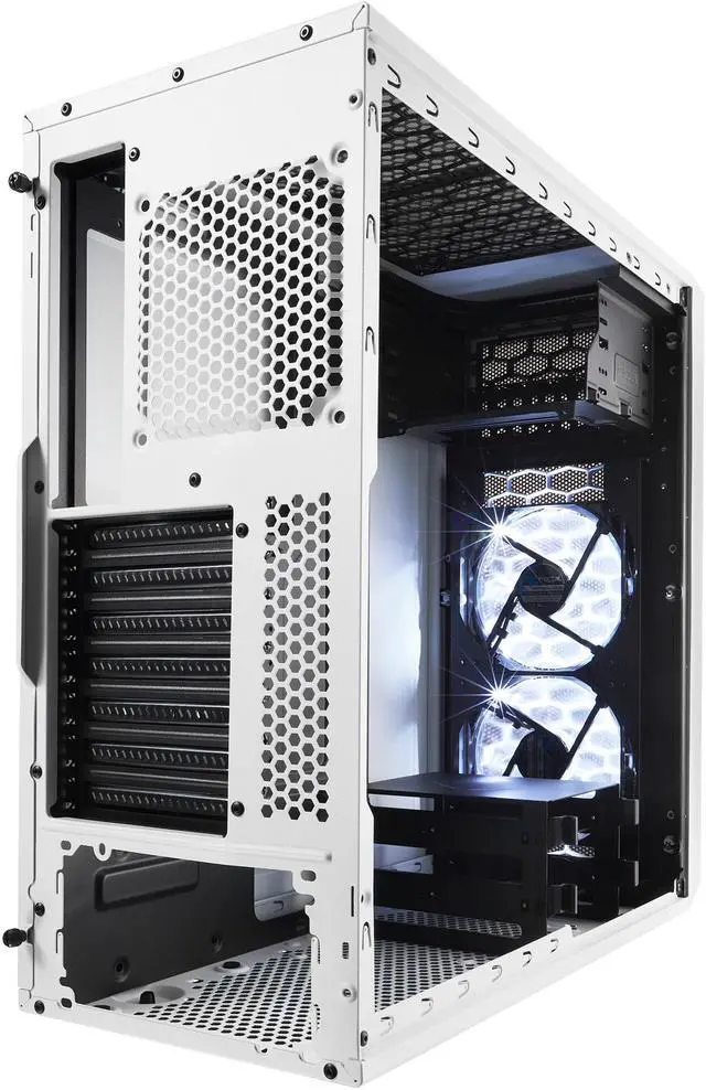 Alt view image 16 of 18 - Fractal Design Focus G White ATX Mid Tower Computer Case