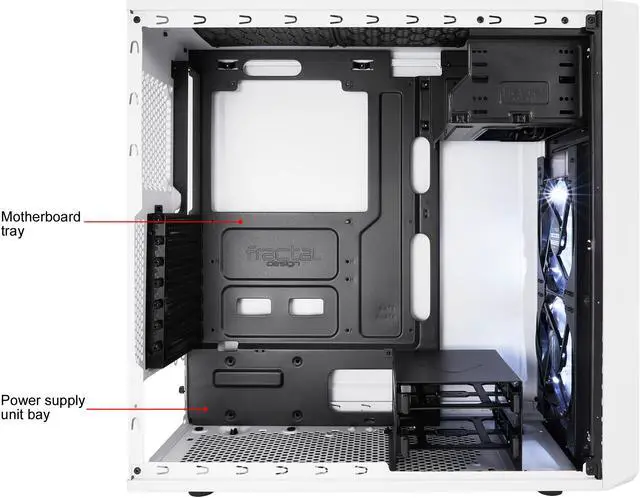 Alt view image 9 of 18 - Fractal Design Focus G White ATX Mid Tower Computer Case