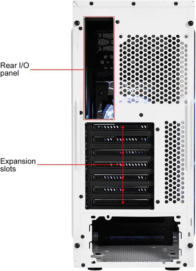 Alt view image 15 of 18 - Fractal Design Focus G White ATX Mid Tower Computer Case