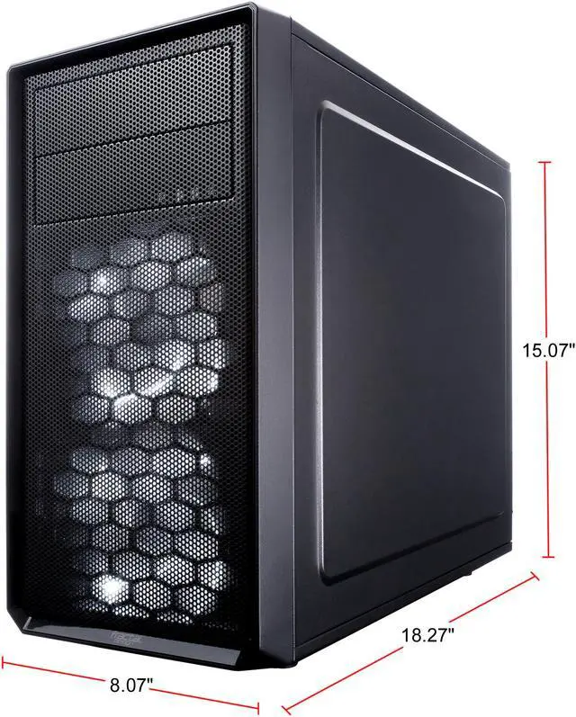 Alt view image 4 of 18 - Fractal Design Focus G Mini Black MicroATX Mid Tower Computer Case