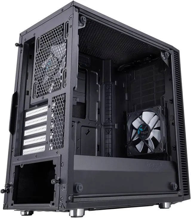 Alt view image 4 of 20 - Fractal Design Define Mini C TG Black Tempered Glass Window Silent Compact Micro ATX Mini Tower Computer Case