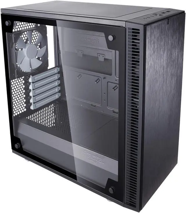 Alt view image 7 of 20 - Fractal Design Define Mini C TG Black Tempered Glass Window Silent Compact Micro ATX Mini Tower Computer Case