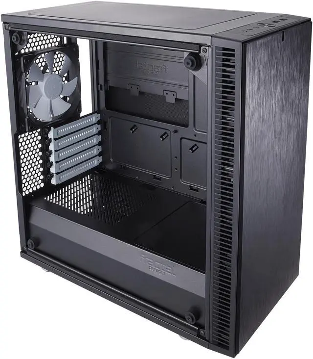 Alt view image 9 of 20 - Fractal Design Define Mini C TG Black Tempered Glass Window Silent Compact Micro ATX Mini Tower Computer Case