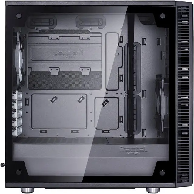 Alt view image 10 of 20 - Fractal Design Define Mini C TG Black Tempered Glass Window Silent Compact Micro ATX Mini Tower Computer Case
