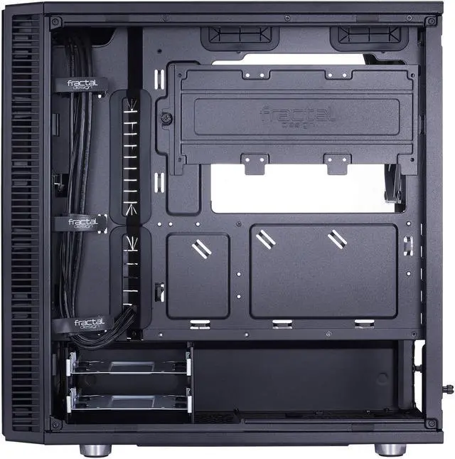 Alt view image 15 of 20 - Fractal Design Define Mini C TG Black Tempered Glass Window Silent Compact Micro ATX Mini Tower Computer Case