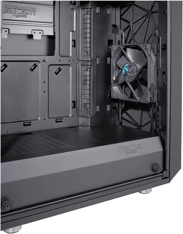 Alt view image 15 of 20 - Fractal Design Meshify C Black ATX High-Airflow Compact Dark Tint Tempered Glass Window Mid Tower Computer Case