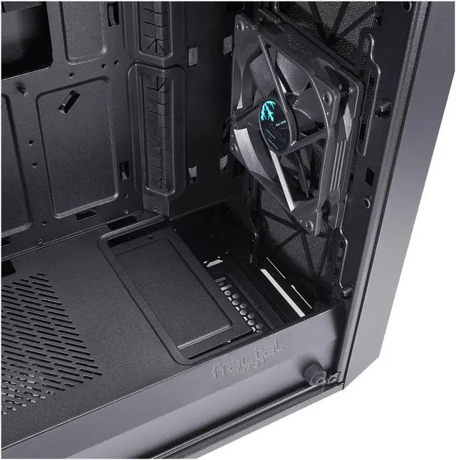 Alt view image 16 of 20 - Fractal Design Meshify C Black ATX High-Airflow Compact Dark Tint Tempered Glass Window Mid Tower Computer Case