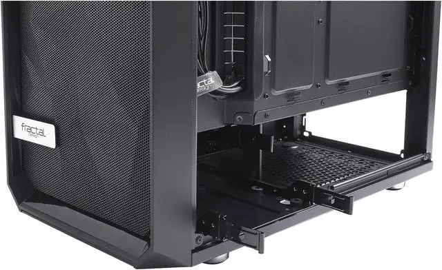 Alt view image 17 of 20 - Fractal Design Meshify C Black ATX High-Airflow Compact Dark Tint Tempered Glass Window Mid Tower Computer Case
