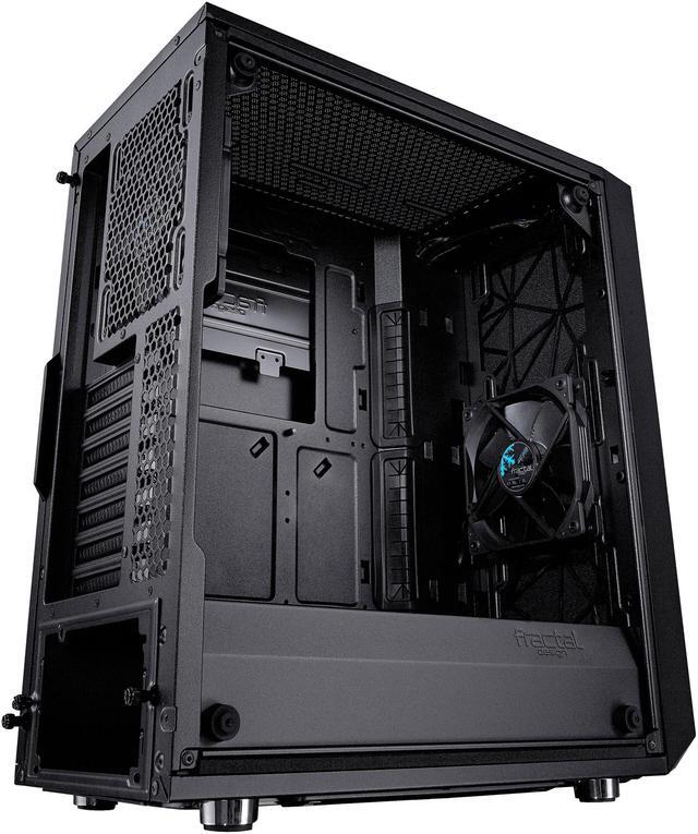 Alt view image 7 of 20 - Fractal Design Meshify C Black ATX High-Airflow Compact Dark Tint Tempered Glass Window Mid Tower Computer Case