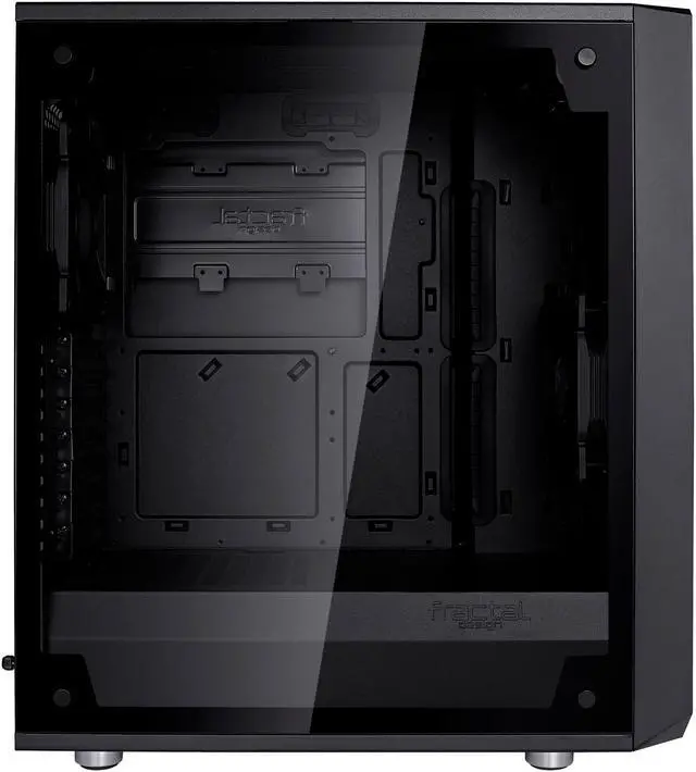 Alt view image 12 of 20 - Fractal Design Meshify C Black ATX High-Airflow Compact Dark Tint Tempered Glass Window Mid Tower Computer Case