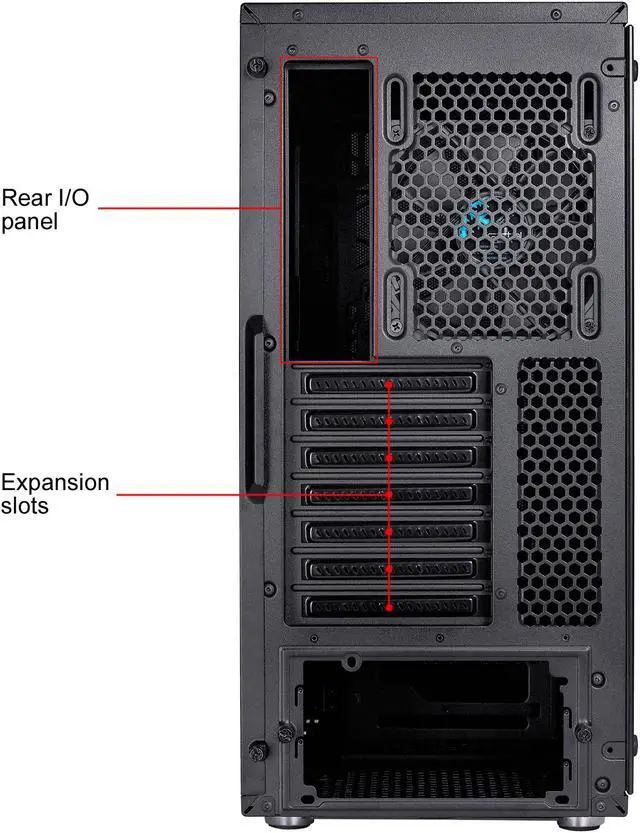 Alt view image 10 of 20 - Fractal Design Meshify C Black ATX High-Airflow Compact Dark Tint Tempered Glass Window Mid Tower Computer Case