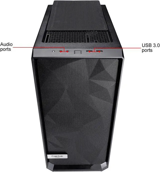 Alt view image 5 of 20 - Fractal Design Meshify C Black ATX High-Airflow Compact Dark Tint Tempered Glass Window Mid Tower Computer Case