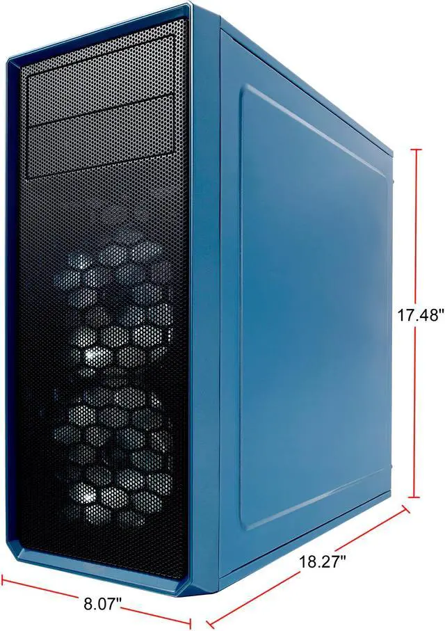 Alt view image 4 of 19 - Fractal Design Focus G Petrol Blue ATX Mid Tower Computer Case