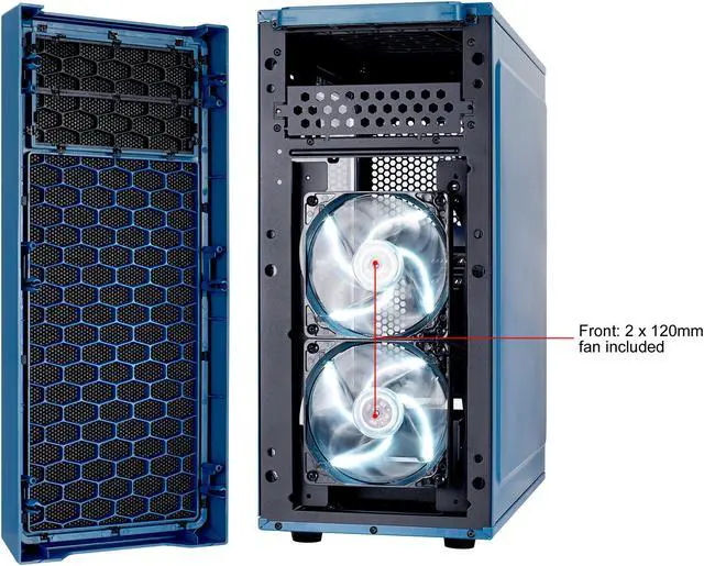 Alt view image 10 of 19 - Fractal Design Focus G Petrol Blue ATX Mid Tower Computer Case