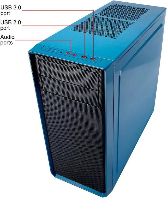 Alt view image 12 of 19 - Fractal Design Focus G Petrol Blue ATX Mid Tower Computer Case