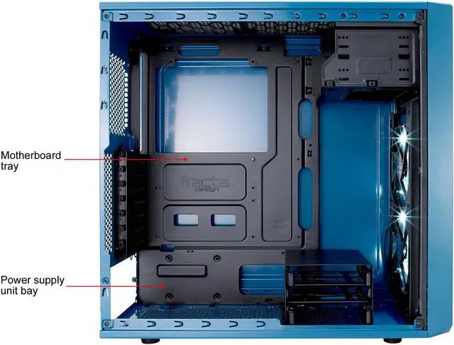 Alt view image 7 of 19 - Fractal Design Focus G Petrol Blue ATX Mid Tower Computer Case