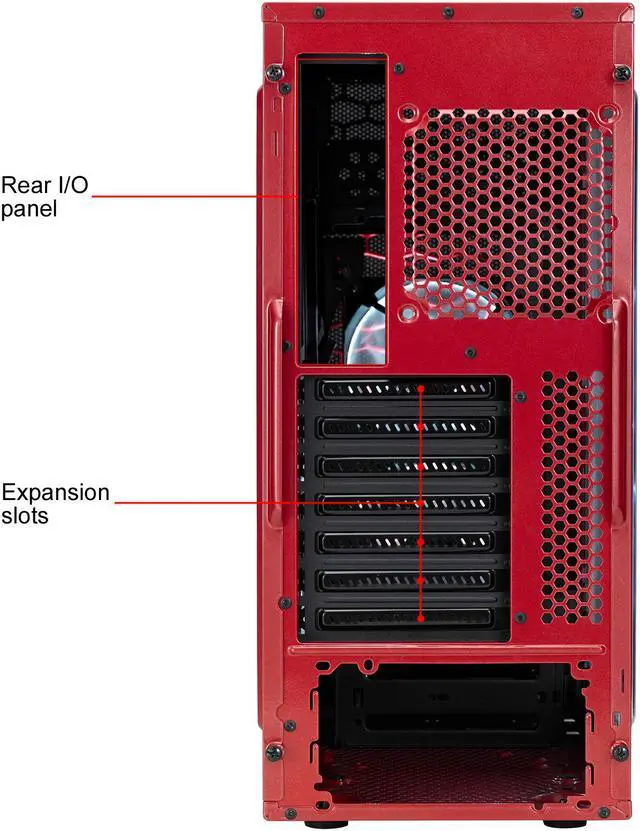 Alt view image 16 of 19 - Fractal Design Focus G Mystic Red ATX Mid Tower Computer Case