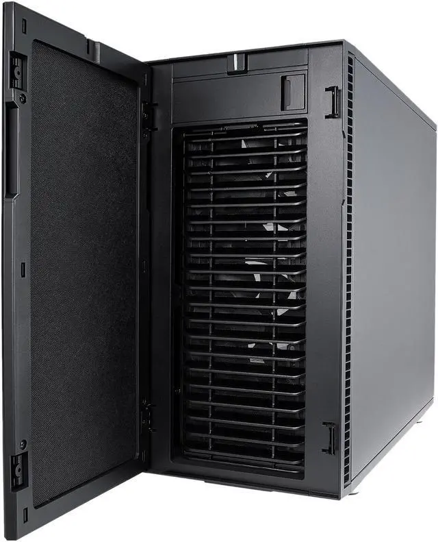 Alt view image 6 of 20 - Fractal Design Define R6 Blackout Brushed Aluminum/Steel ATX Silent Modular Tempered Glass Window Mid Tower Computer Case