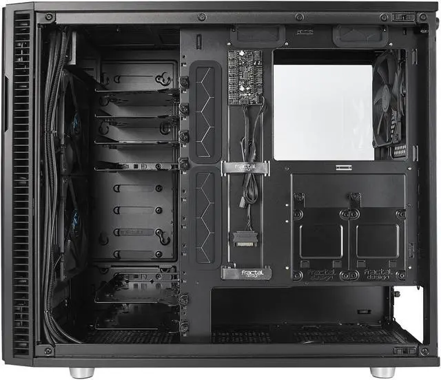 Alt view image 9 of 20 - Fractal Design Define R6 Blackout Brushed Aluminum/Steel ATX Silent Modular Tempered Glass Window Mid Tower Computer Case