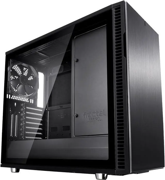 Main image of Fractal Design Define R6 Blackout Brushed Aluminum/Steel ATX Silent Modular Tempered Glass Window Mid Tower Computer Case