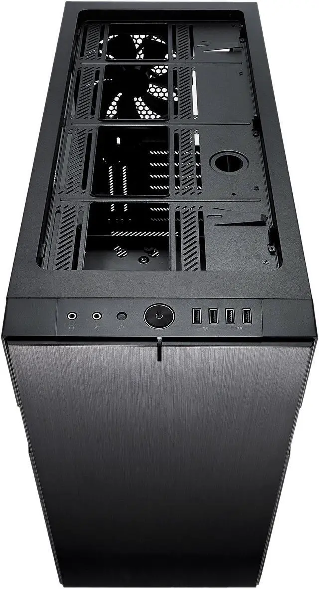 Alt view image 18 of 20 - Fractal Design Define R6 Blackout Brushed Aluminum/Steel ATX Silent Modular Tempered Glass Window Mid Tower Computer Case