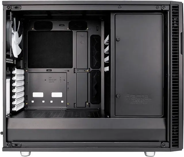 Alt view image 7 of 20 - Fractal Design Define R6 Black Brushed Aluminum/Steel ATX Silent Modular Tempered Glass Window Mid Tower Computer Case