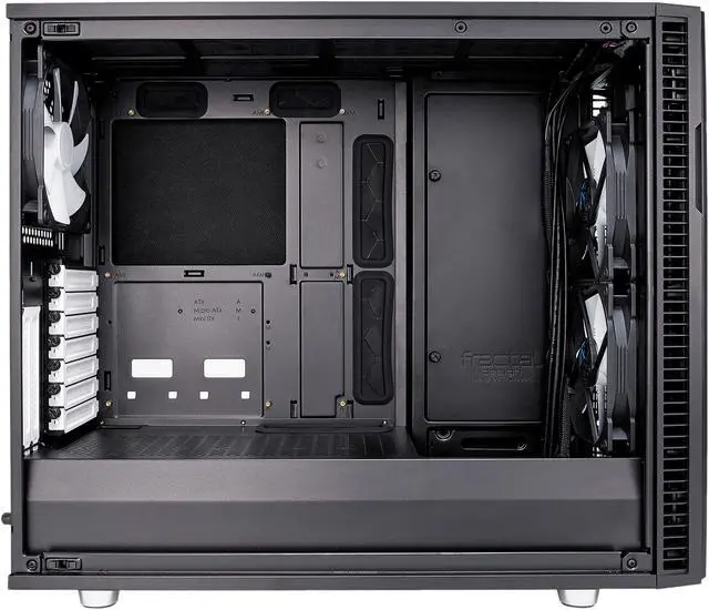 Alt view image 8 of 20 - Fractal Design Define R6 Black Brushed Aluminum/Steel ATX Silent Modular Tempered Glass Window Mid Tower Computer Case