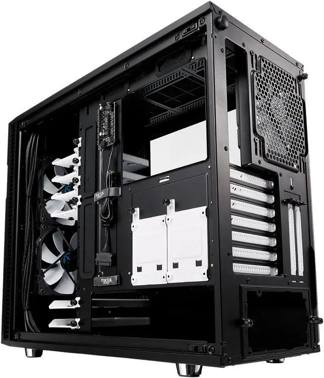 Alt view image 14 of 20 - Fractal Design Define R6 Black Brushed Aluminum/Steel ATX Silent Modular Tempered Glass Window Mid Tower Computer Case