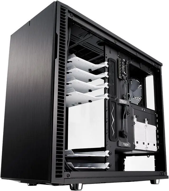 Alt view image 10 of 20 - Fractal Design Define R6 Black Brushed Aluminum/Steel ATX Silent Modular Tempered Glass Window Mid Tower Computer Case