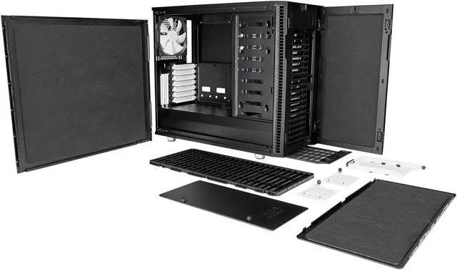 Alt view image 19 of 20 - Fractal Design Define R6 Black Brushed Aluminum/Steel ATX Silent Modular Tempered Glass Window Mid Tower Computer Case
