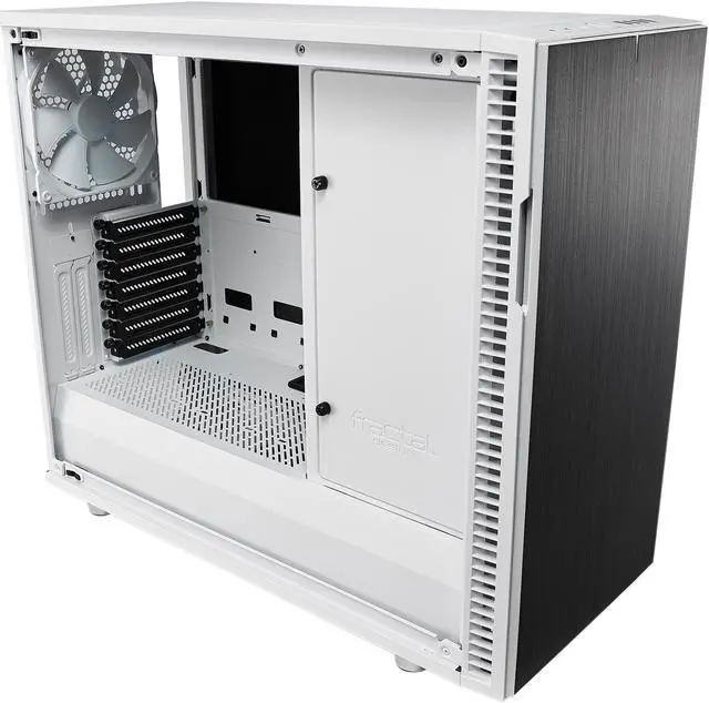 Alt view image 10 of 20 - Fractal Design Define R6 White Brushed Aluminum/Steel ATX Silent Modular Mid Tower Computer Case