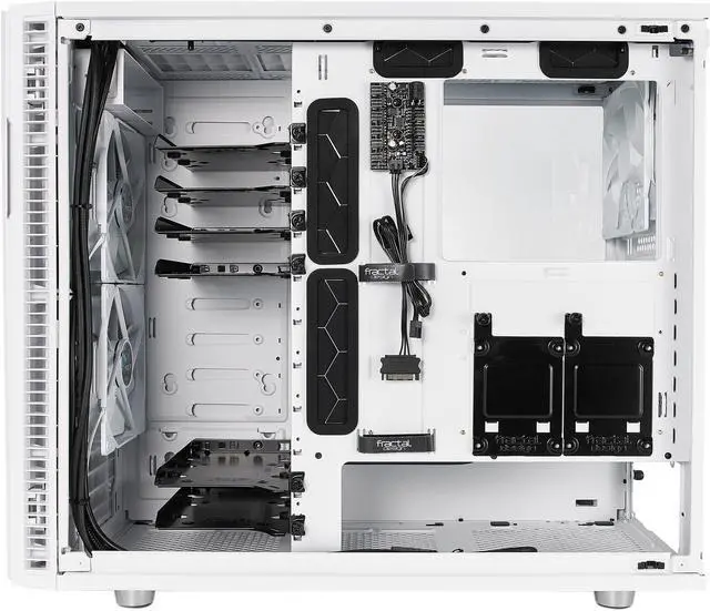 Alt view image 14 of 20 - Fractal Design Define R6 White Brushed Aluminum/Steel ATX Silent Modular Mid Tower Computer Case