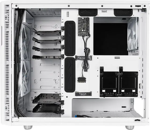 Alt view image 15 of 20 - Fractal Design Define R6 White Brushed Aluminum/Steel ATX Silent Modular Mid Tower Computer Case