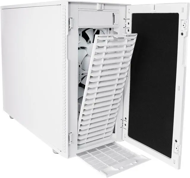 Alt view image 19 of 20 - Fractal Design Define R6 White Brushed Aluminum/Steel ATX Silent Modular Mid Tower Computer Case