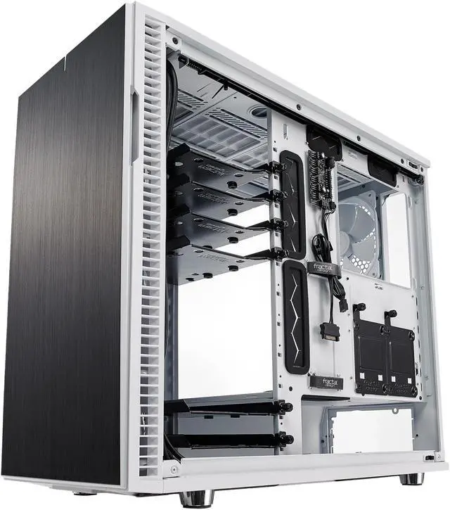 Alt view image 6 of 20 - Fractal Design Define R6 White Brushed Aluminum/Steel ATX Silent Modular Mid Tower Computer Case