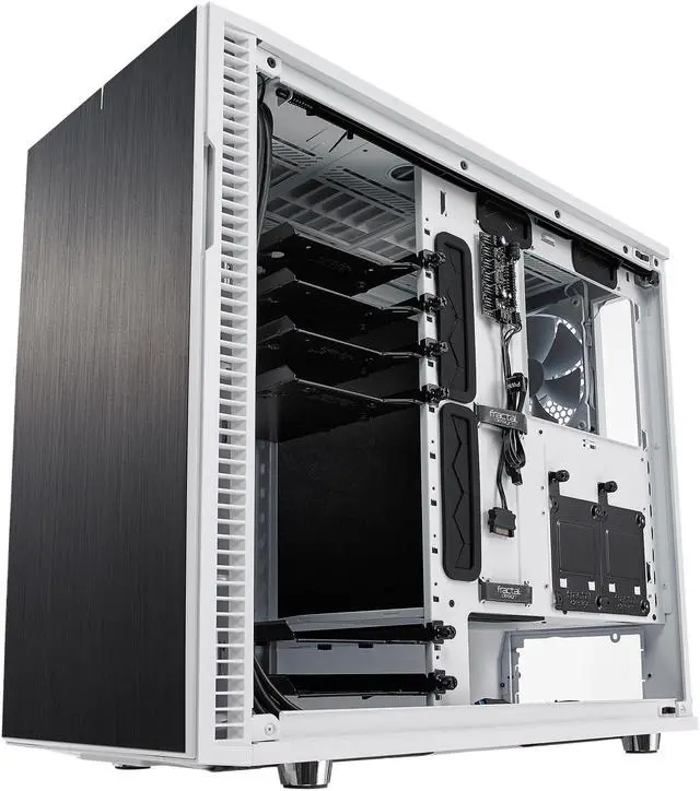 Alt view image 5 of 20 - Fractal Design Define R6 White Brushed Aluminum/Steel ATX Silent Modular Mid Tower Computer Case
