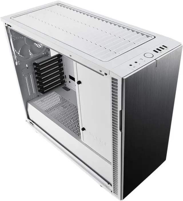 Alt view image 7 of 20 - Fractal Design Define R6 White Brushed Aluminum/Steel ATX Silent Modular Mid Tower Computer Case
