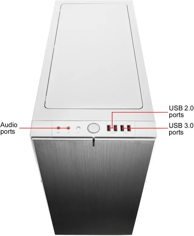 Alt view image 12 of 20 - Fractal Design Define R6 White Brushed Aluminum/Steel ATX Silent Modular Mid Tower Computer Case