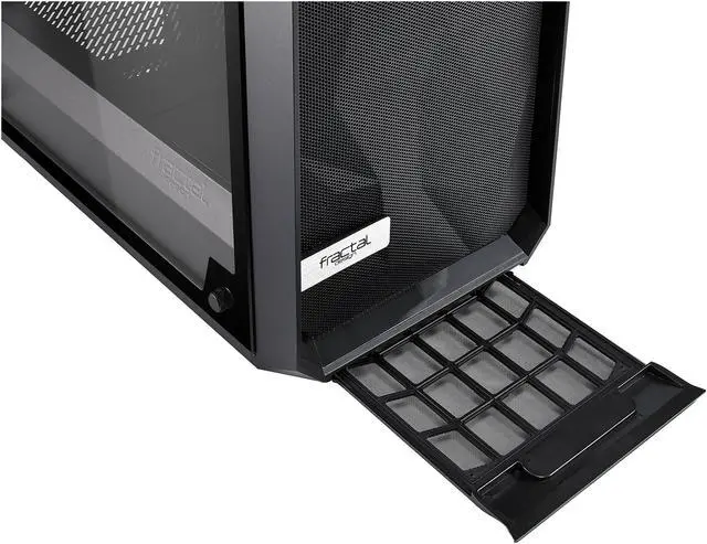Alt view image 14 of 20 - Fractal Design Meshify C Black ATX High-Airflow Compact Light Tint Tempered Glass Mid Tower Computer Case