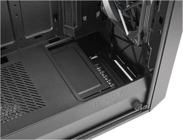 Alt view image 16 of 20 - Fractal Design Meshify C Black ATX High-Airflow Compact Light Tint Tempered Glass Mid Tower Computer Case