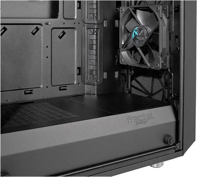 Alt view image 17 of 20 - Fractal Design Meshify C Black ATX High-Airflow Compact Light Tint Tempered Glass Mid Tower Computer Case